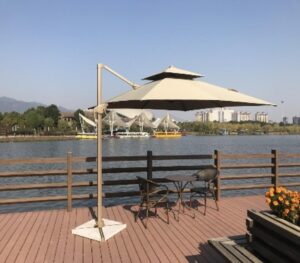 Outdoor 1089 Luxury Gold Medium Roman Umbrella Series