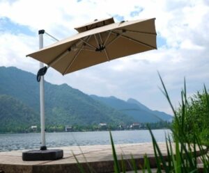 Outdoor 7018 Sophia Large-Diameter Anodized Roman Umbrella