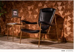 AC530 Modern Swivel Armchair with Cloisonné Detail