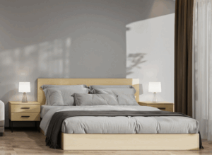 Modern Wood Bed Frame - 1.8m