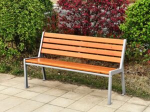 Modern H-Shape Outdoor Park Bench
