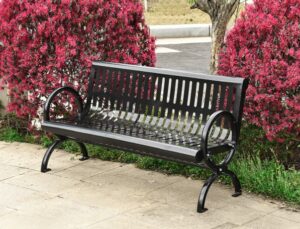 Round Circle Metal Plate Bench