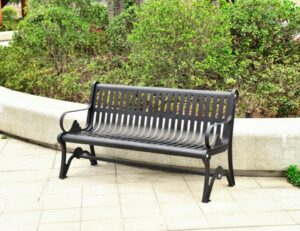 Decorative Plum Blossom Outdoor Bench