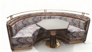 Custom Curved Banquette Seat B