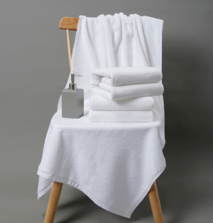 600g thickened soft white plain weave absorbent bath towels