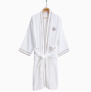 100% cotton adult white bathrobes for five-star hotels