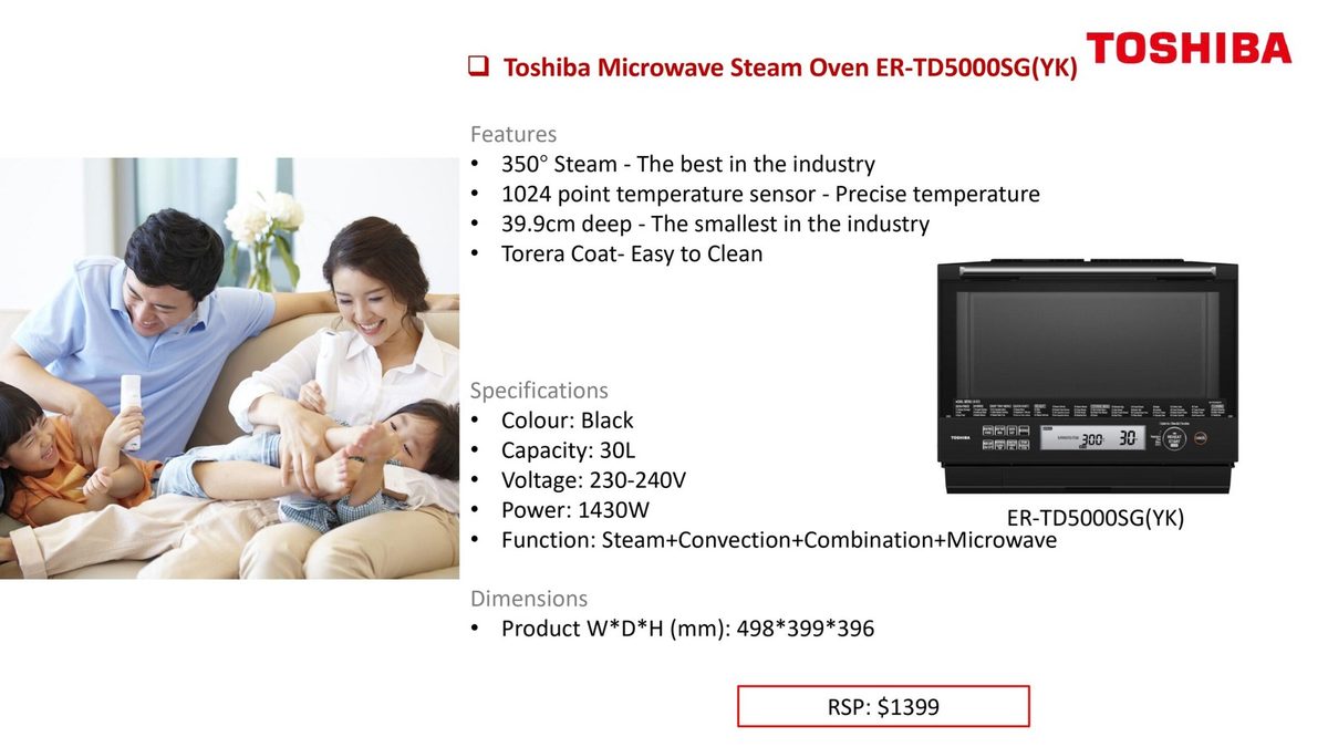Toshiba Microwave Steam Oven ER-TD5000SG(YK) product image