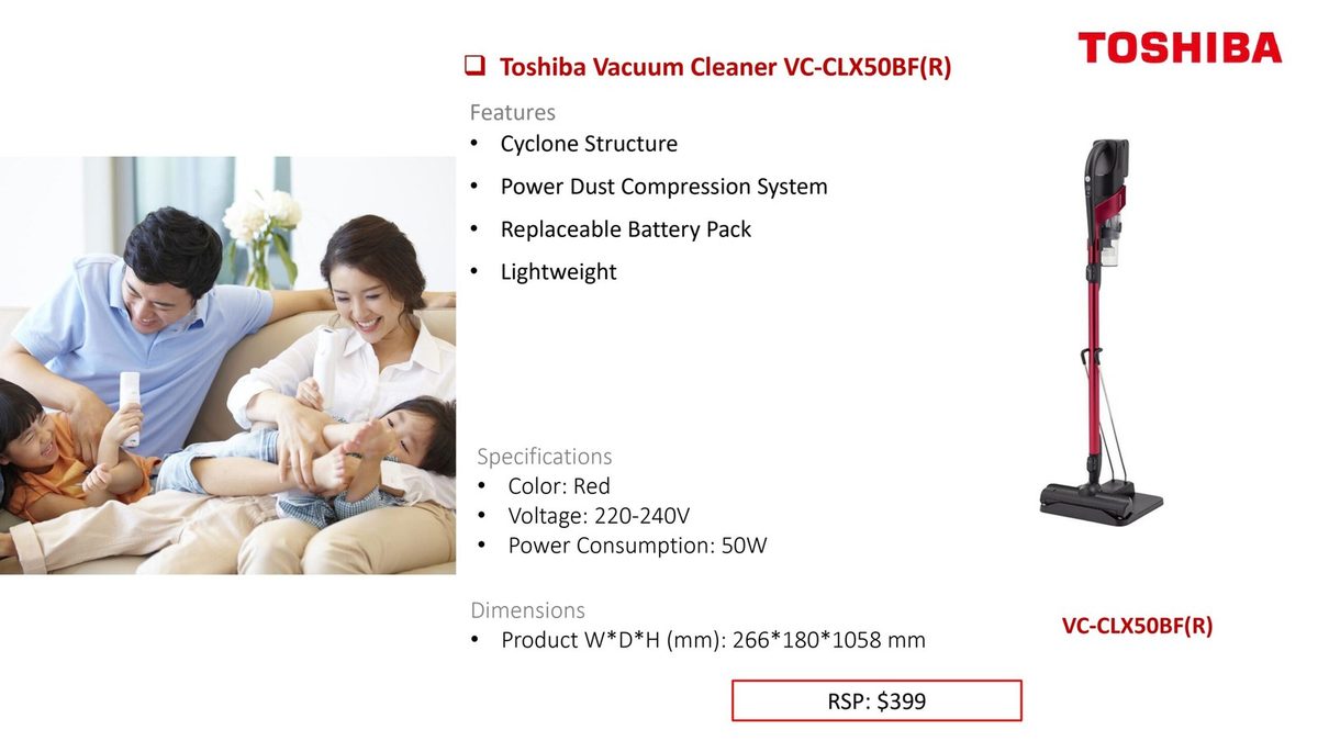 Toshiba Vacuum Cleaner VC-CLX50BF(R) product image