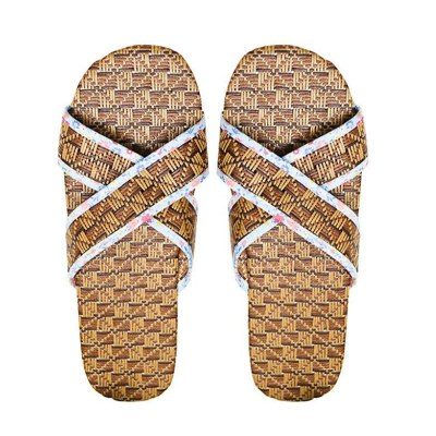 Hotel Disposable Slippers‑SPR001 | Cross‑Strap Woven‑Texture Open‑Toe Guest Slippers Singapore Wholesale product image