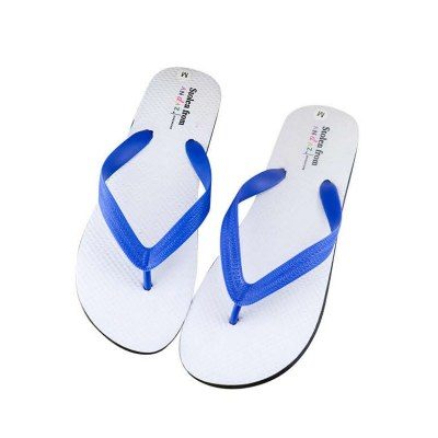 Hotel Disposable Slippers‑SPR005 | Blue Strap White Sole Flip‑Flop Guest Slippers Singapore Wholesale product image