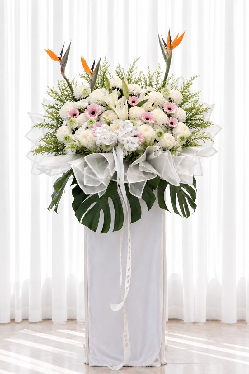 Serene Remembrance – Premium Condolence Flower Stand – Condolence Flower Stands