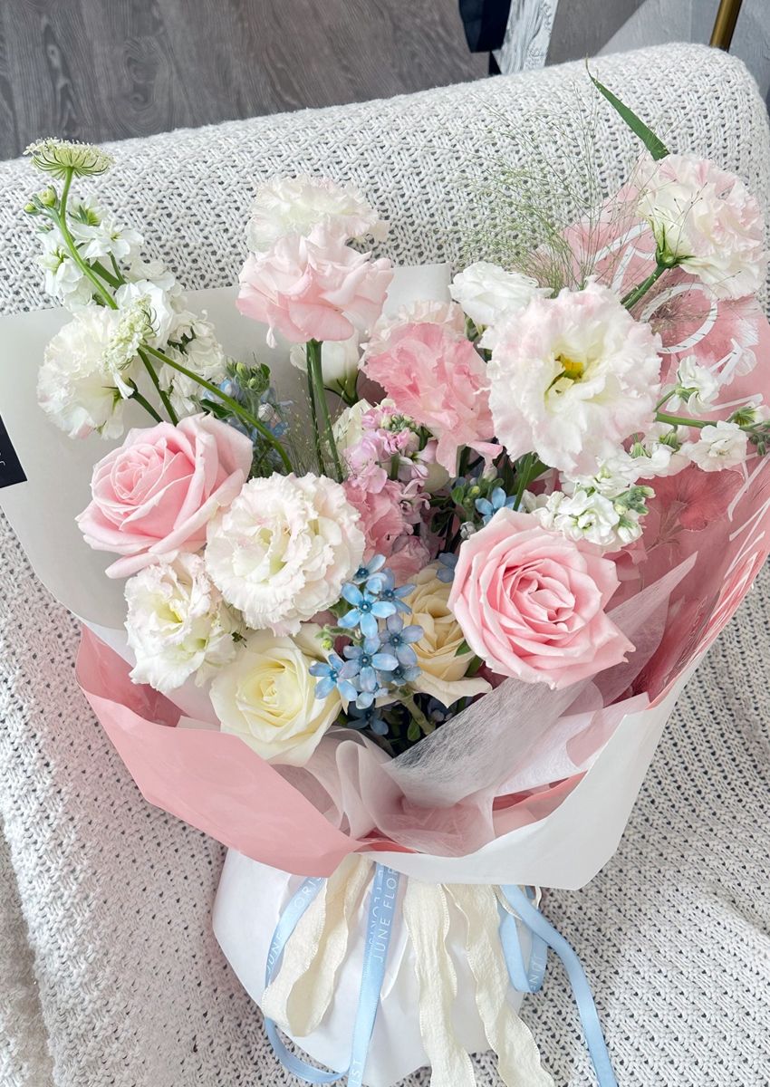 Flower Bouquet (Pink Rose & Eustoma) 011 – image 3