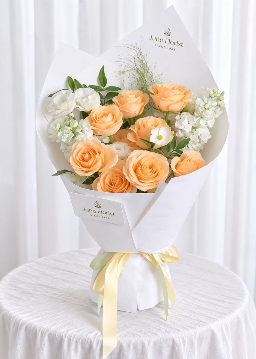 Flower Bouquet (Champagne Rose) 052 – Hand Bouquets