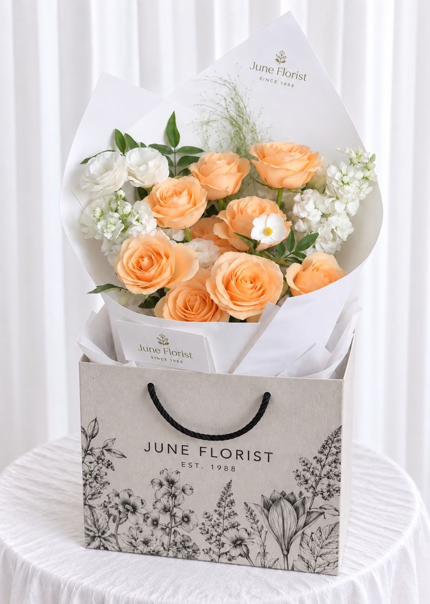 Flower Bouquet (Champagne Rose) 052 – image 2