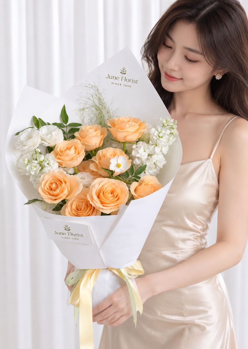 Flower Bouquet (Champagne Rose) 052 – image 3