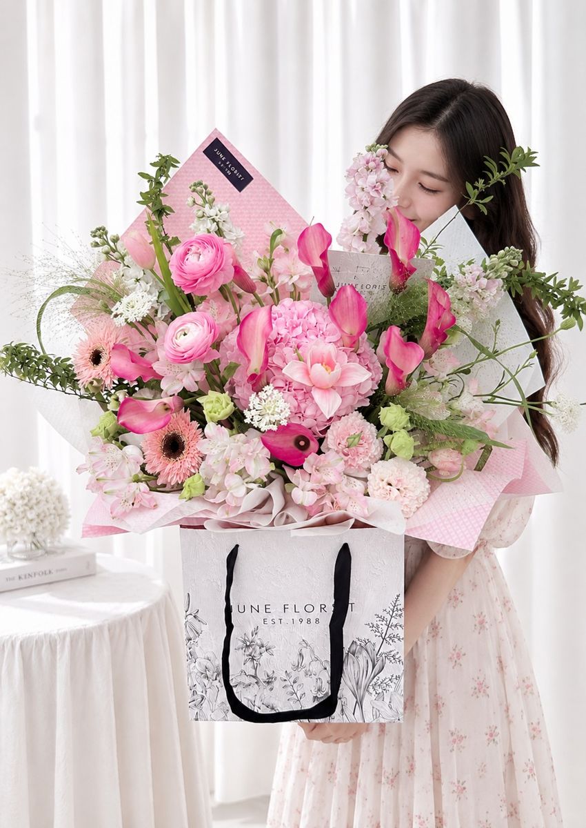 Pink Grandeur – Luxury Pink Calla Lily Bouquet Singapore – image 3