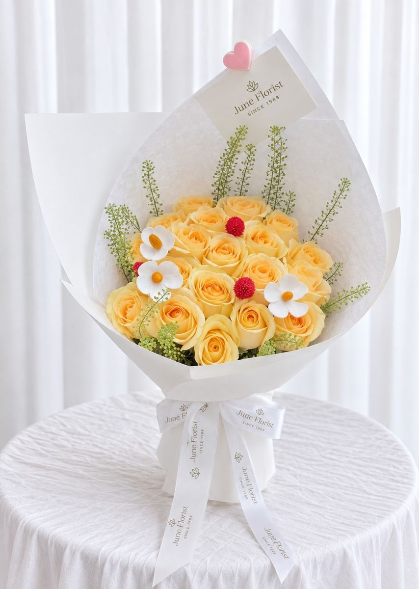 Champagne Roses 082 – Hand Bouquets