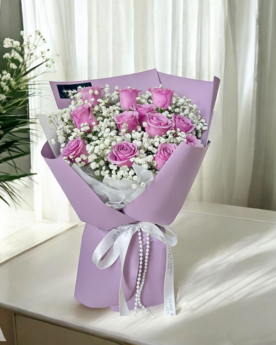 Purple Roses 083 – Hand Bouquets