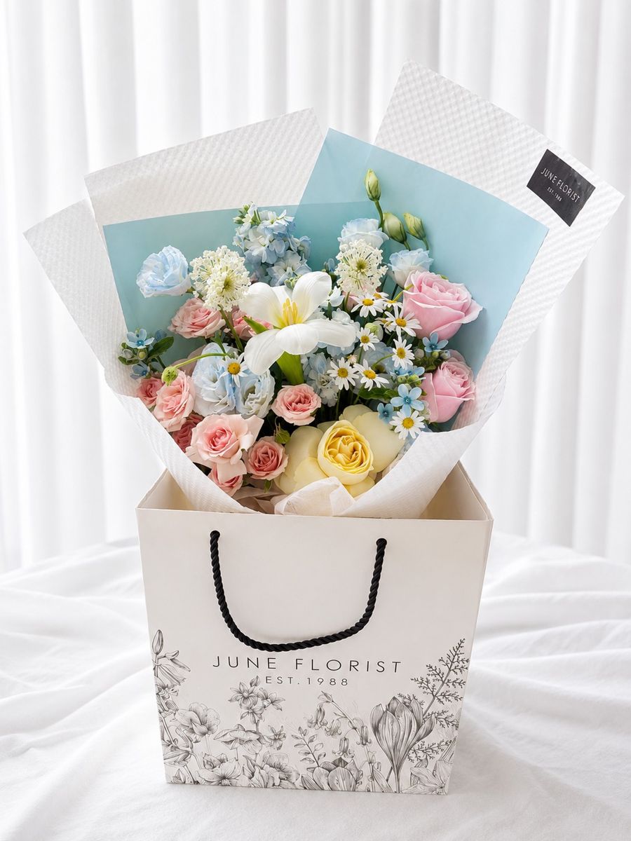 Macaron Romance – Pastel Flower Bouquet – image 2
