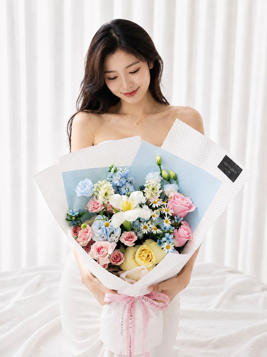 Macaron Romance – Pastel Flower Bouquet – image 3