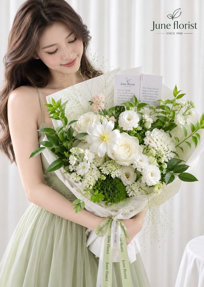 Serene Ivory – Elegant White Flower Bouquet Singapore – image 3