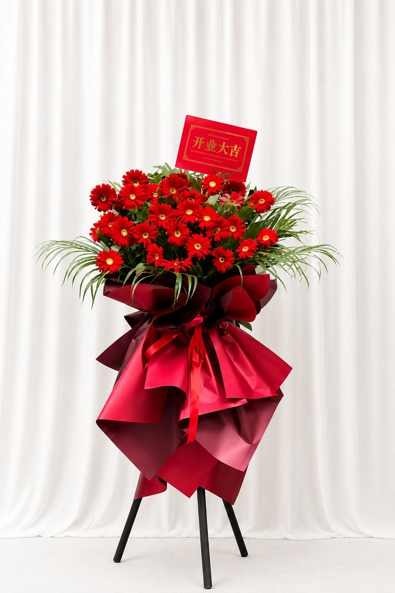 Crimson Prosperity Grand Opening Stand – Grand Opening Flower Stands