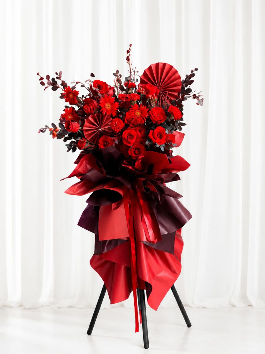 Crimson Dynasty Grand Opening Stand – Grand Opening Flower Stands