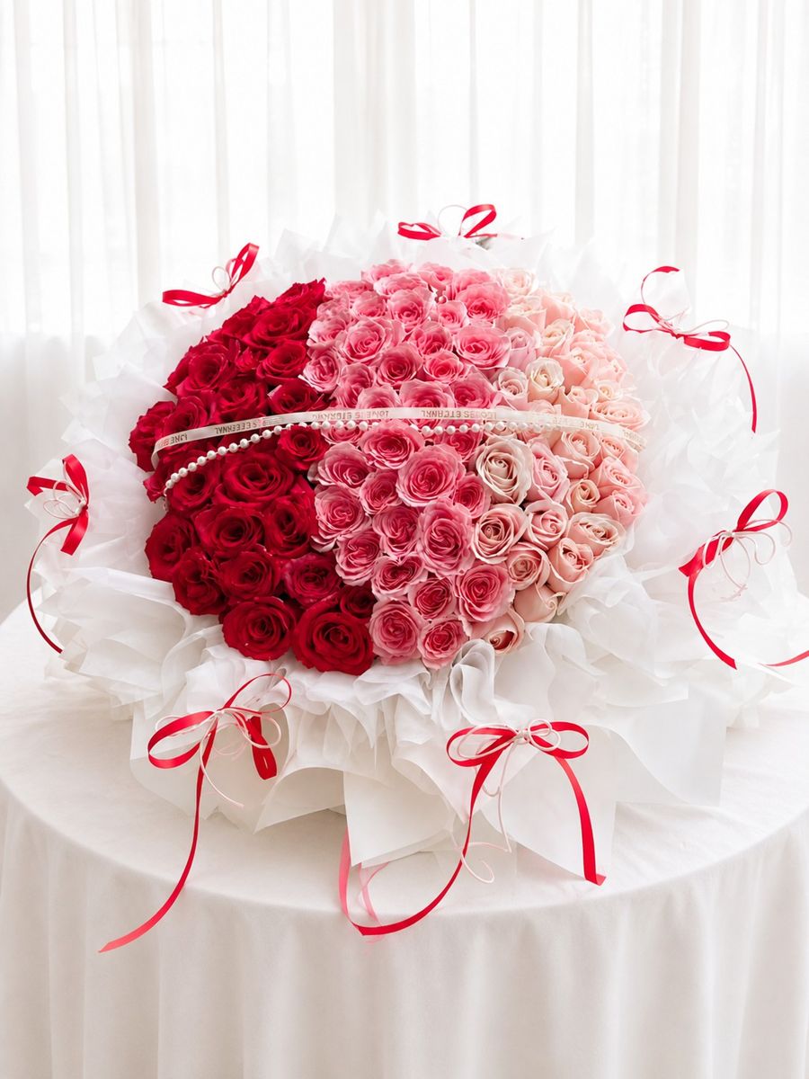 Rosé Harmony – 99 Premium Roses – 99 Roses