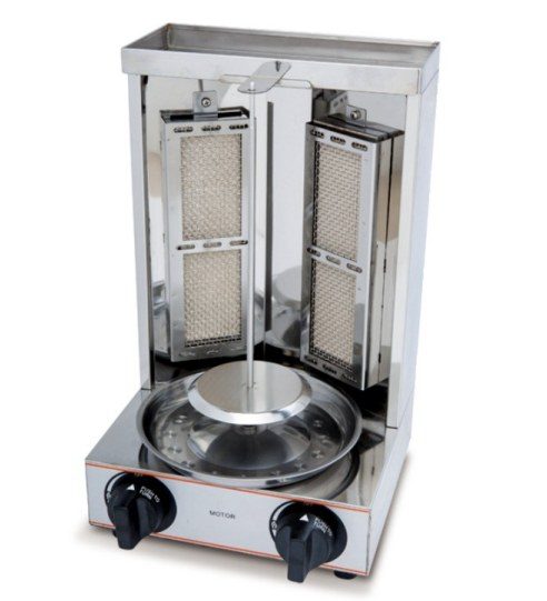 Gas Vertical Broiler YN‑GVB‑2L | Commercial 2‑Burner Shawarma Machine Singapore product image