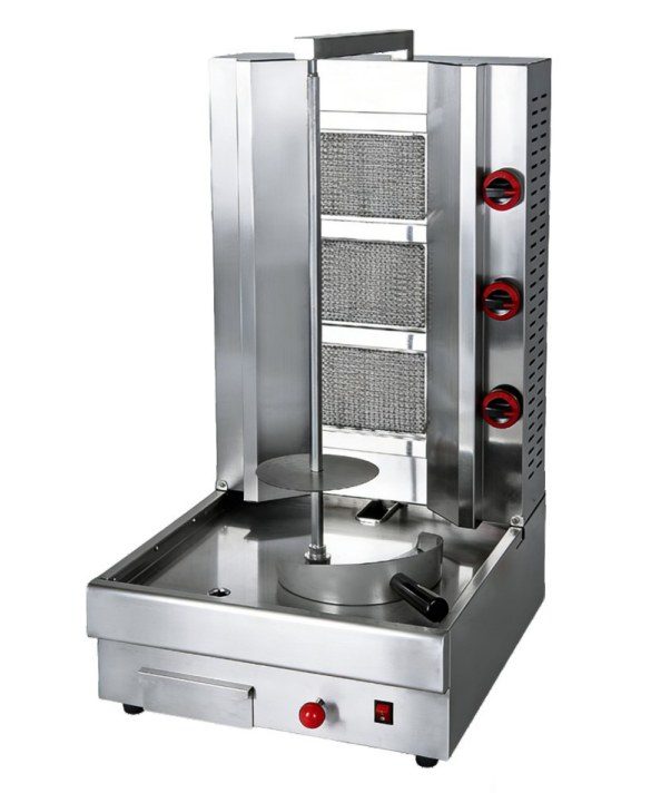 3-Burner Gas Shawarma Machine YN-GVB-3 | Commercial Vertical Rotisserie Singapore product image