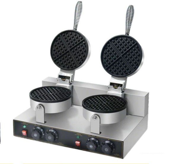 Double Head Waffle Maker YN-HF-2 | Commercial Dual Round Waffle Machine Singapore product image