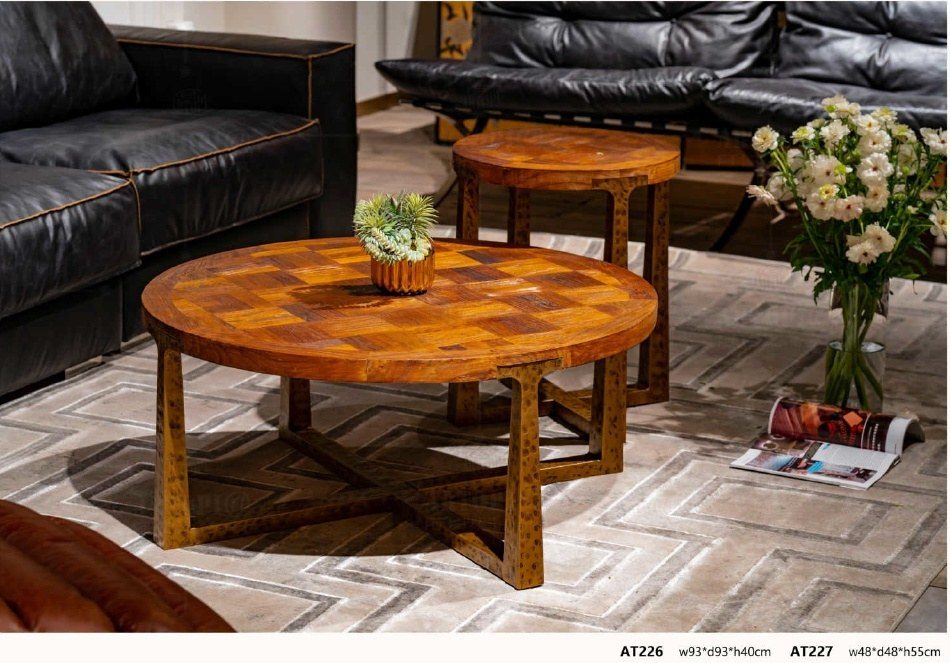 Modern Rustic Elm & Iron Table Collection product image