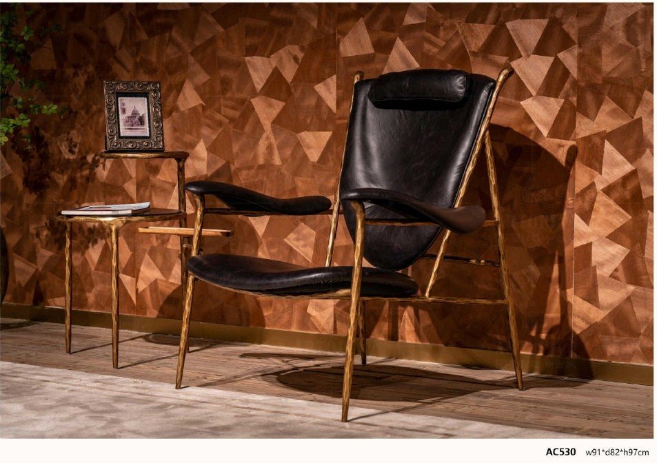 AC530 Modern Swivel Armchair with Cloisonné Detail product image