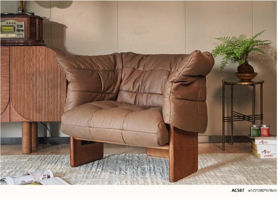AC587 Oversized Top-Grain Leather Armchair product image