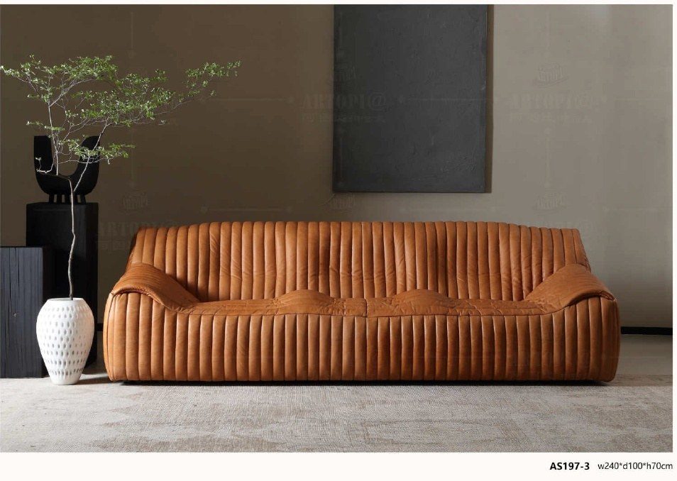 AS197 Modern Horizontal Channel-Tufted Sofa Collection product image