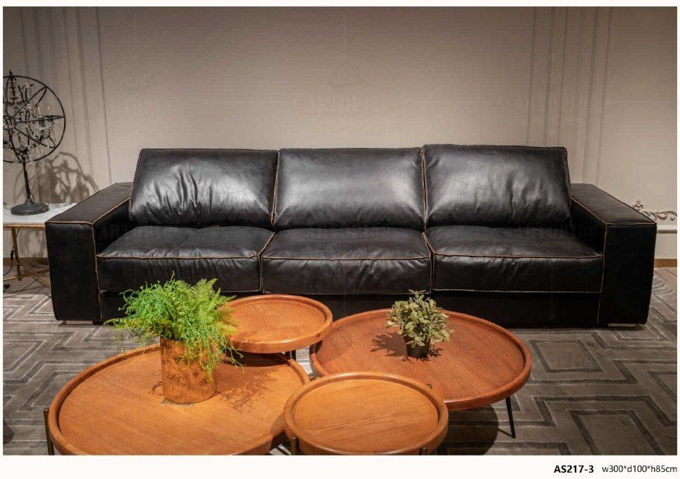 AS217 Grand Scale Modern Leather Sofa product image