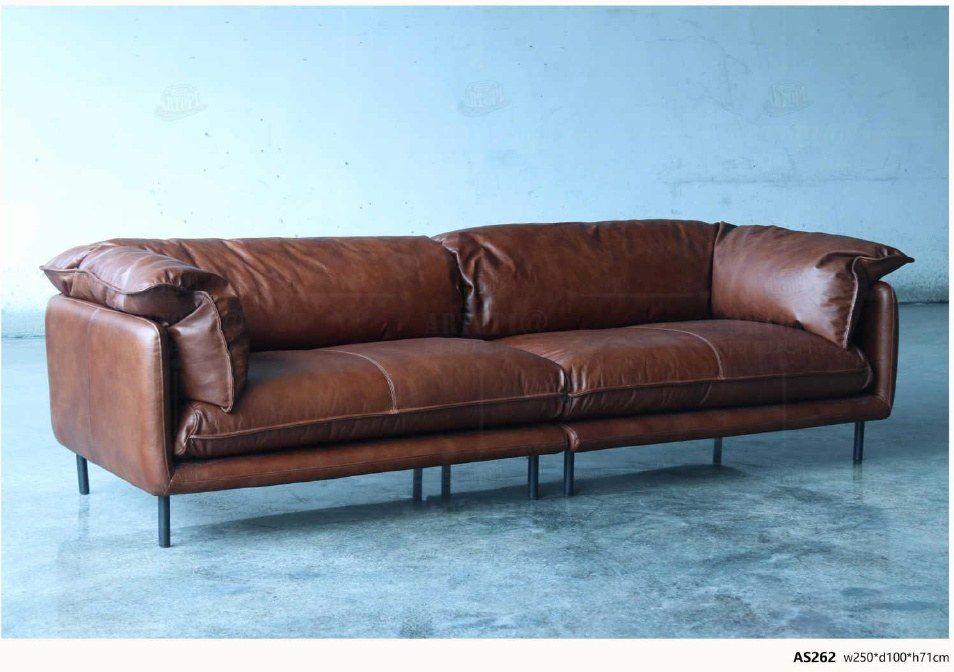 AS262 Modern Tufted Leather Sofa product image