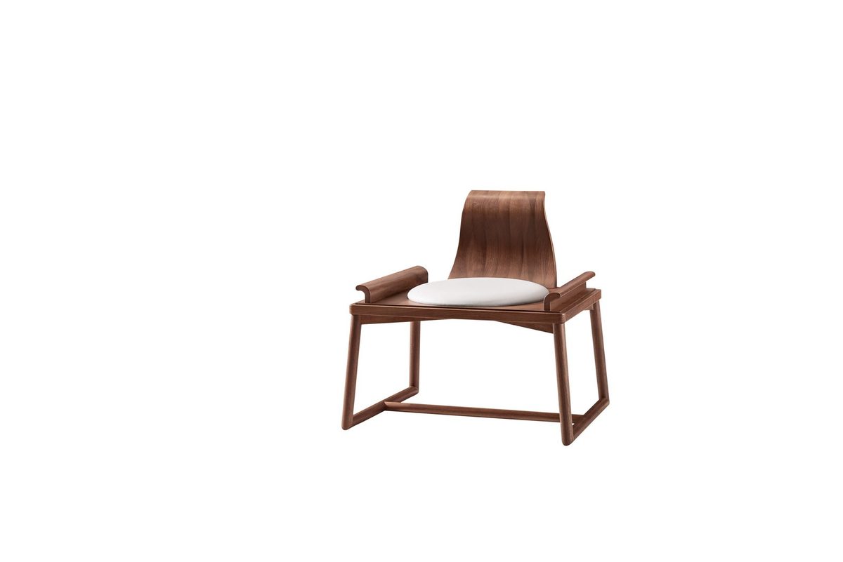 Modern Oriental SS6603 Chair | Minimalist Timber Feature Chair for Singapore Boutique Hotel & Serviced Apartment Fit‑out product image
