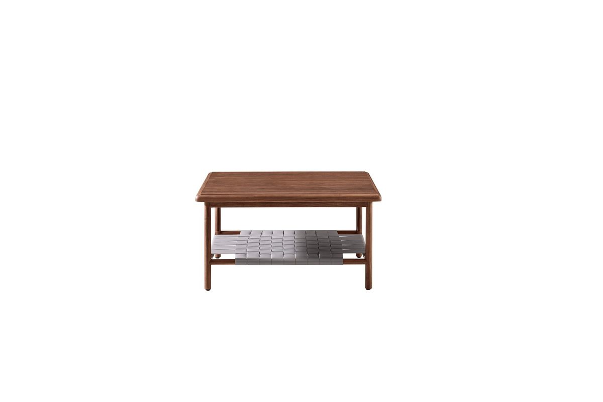 Modern Oriental SS6603 Coffee Table | Rectangular Solid‑Timber Coffee Table with Woven Storage Shelf for Singapore Office Reception & Hotel Lounge Fit‑out product image