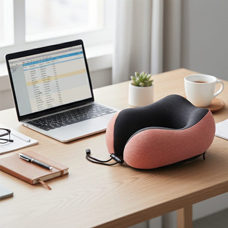 Memory Foam Neck Pillow Set with Pouch – Neck Pillows corporate gift supplied by PANDA COLLECTIONS, Singapore