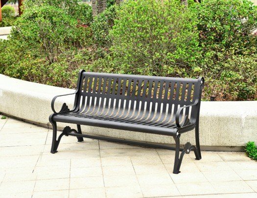 Decorative Plum Blossom Outdoor Bench product image