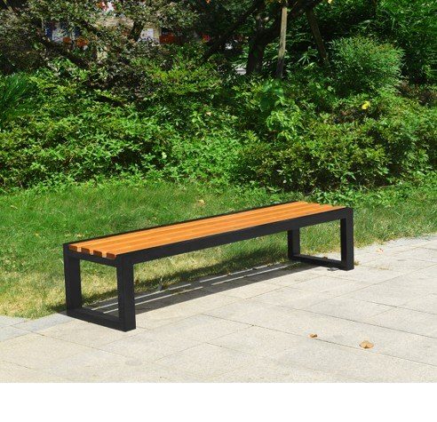 Simple Modern Bench (Solid Wood & Galvanized Steel) product image