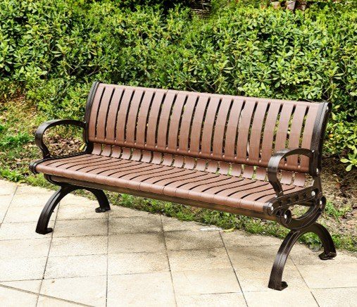 Maintenance-Free Bench (Plastic Wood & Cast Aluminum) product image