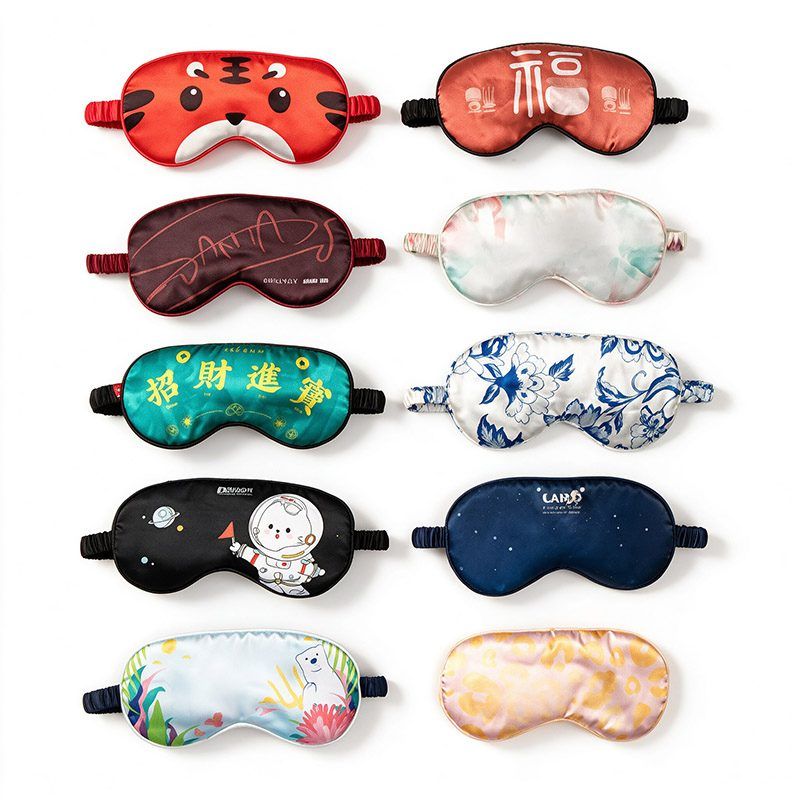 Printed Satin Sleep Eye Mask – Eye Masks corporate gift supplied by PANDA COLLECTIONS, Singapore