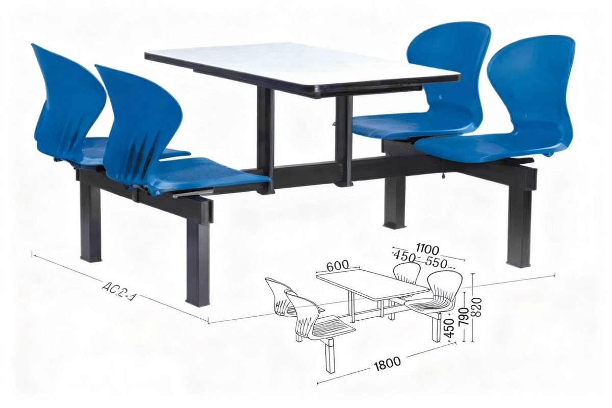 Four-Seater Canteen/Dining Set AC-4 product image