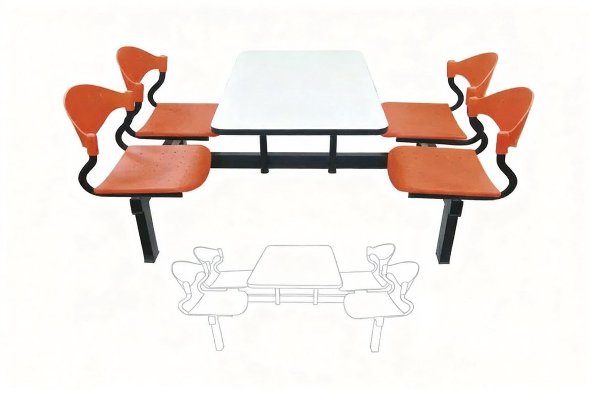 Four-Seater Canteen/Dining Set (Modern Design) JC-4 product image