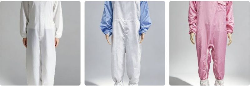 ESD Cleanroom Coveralls (Centre, Diagonal or Crotch Zip)