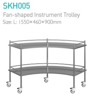 SKM-B Fan-shaped instrument trolley (Stainless Steel Body) product image