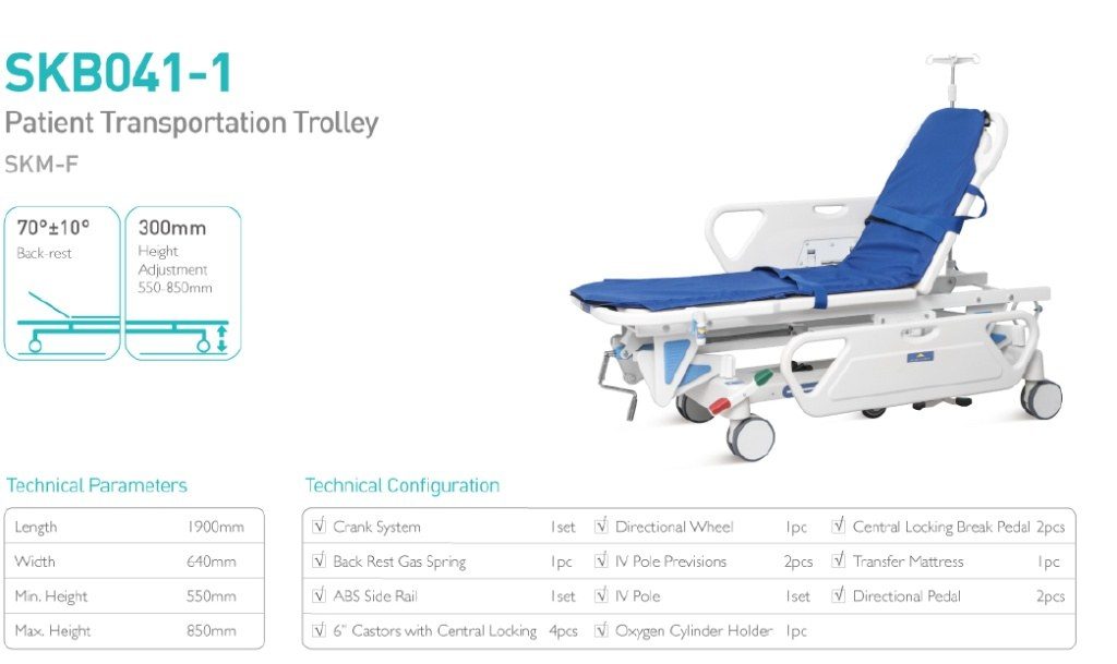 SKM-F Patient transportation trolley SKB041-1 product image