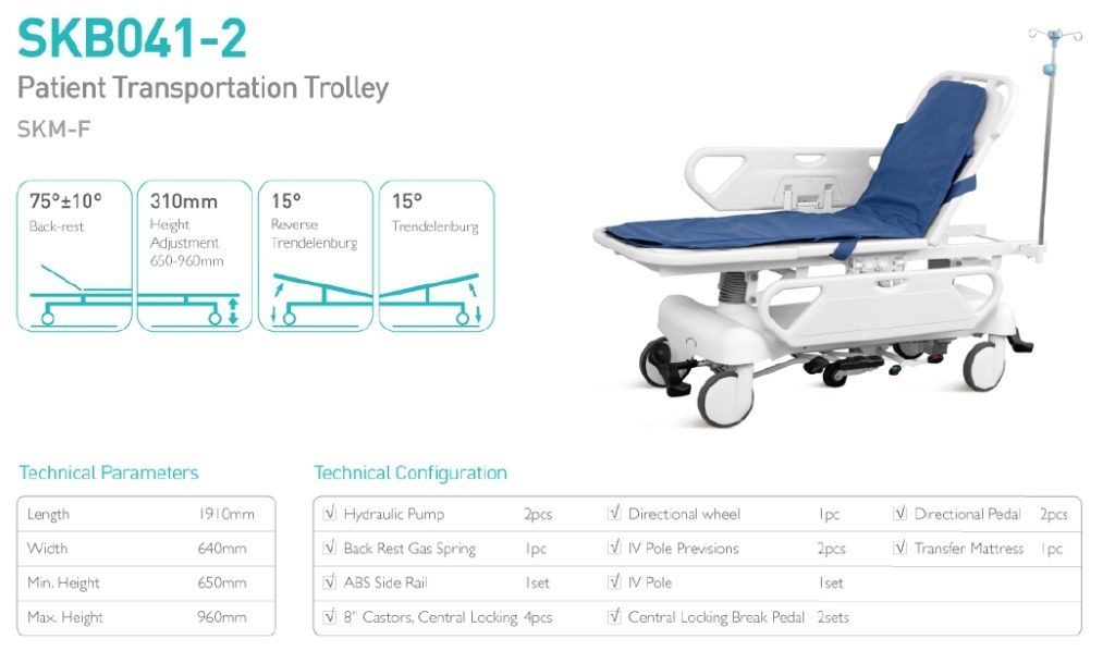 SKM-F Patient transportation trolley SKB041-2 product image